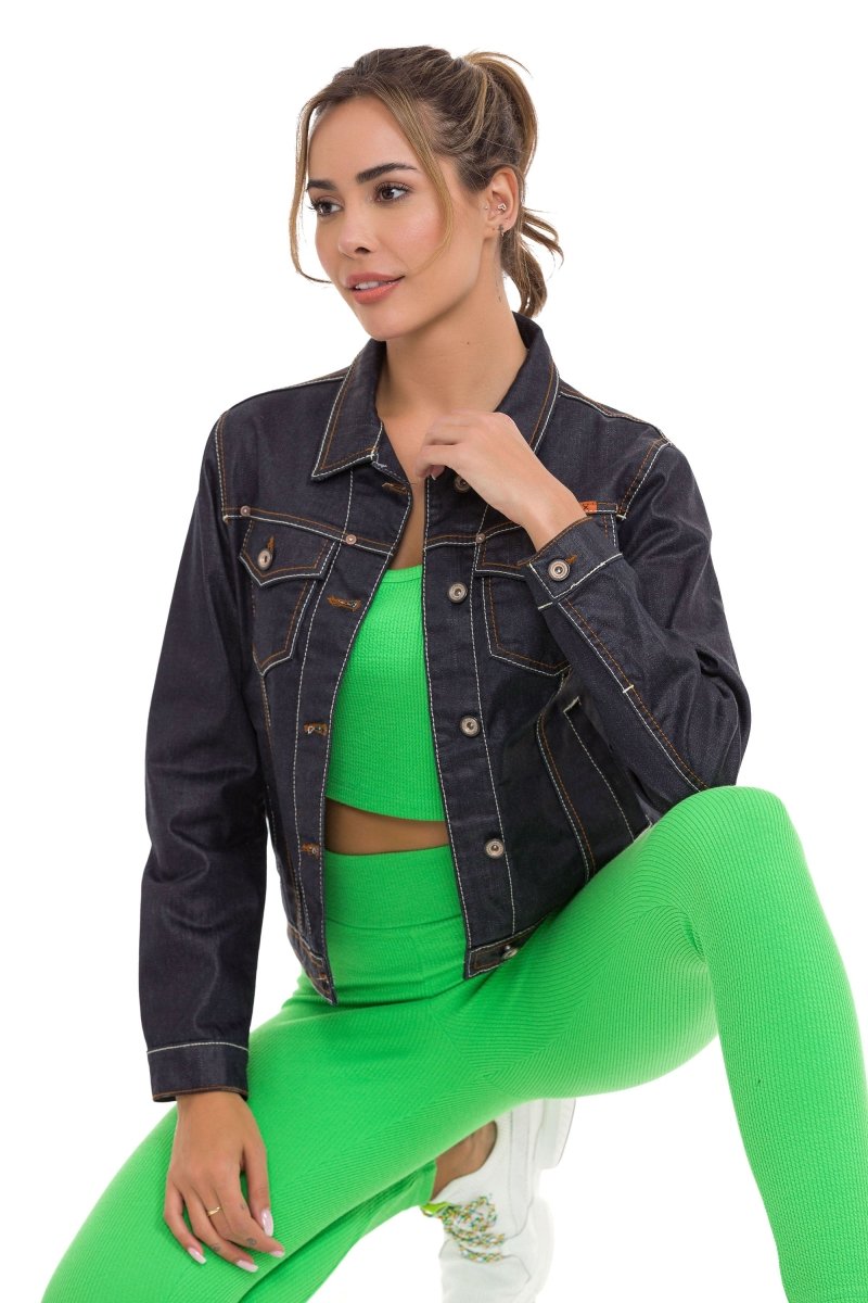 WJ207 Women's denim jacket with stylish, eye-catching elements