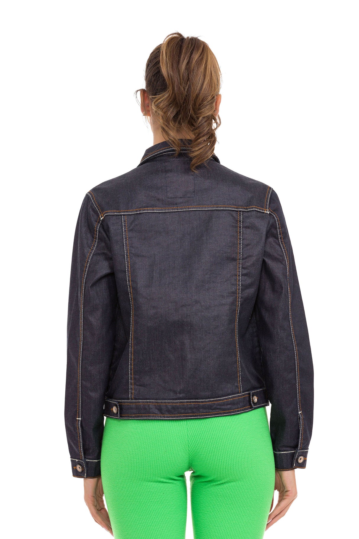 WJ207 Women's denim jacket with stylish, eye-catching elements