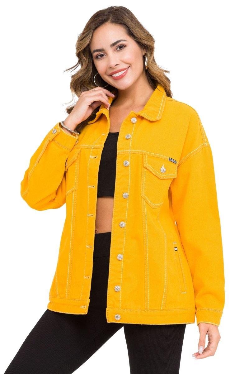WJ211 Women's denim jacket with stylish, eye-catching elements