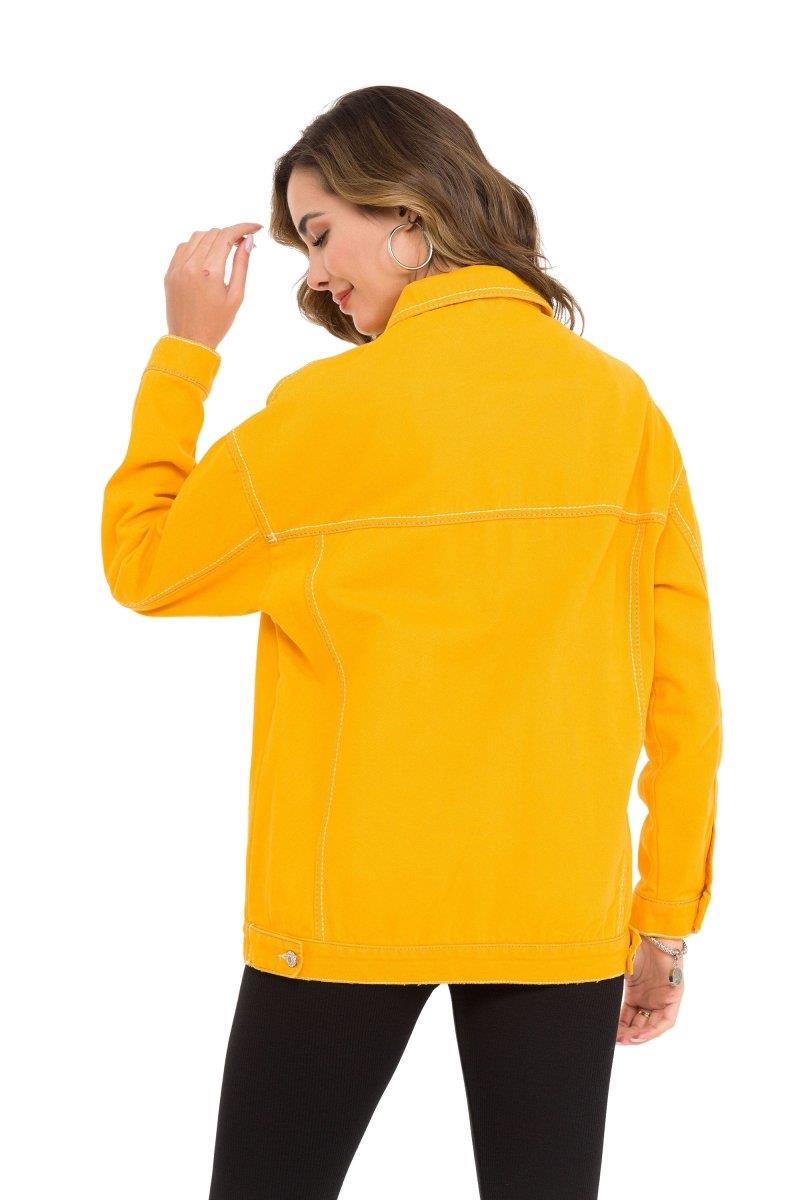 WJ211 Women's denim jacket with stylish, eye-catching elements