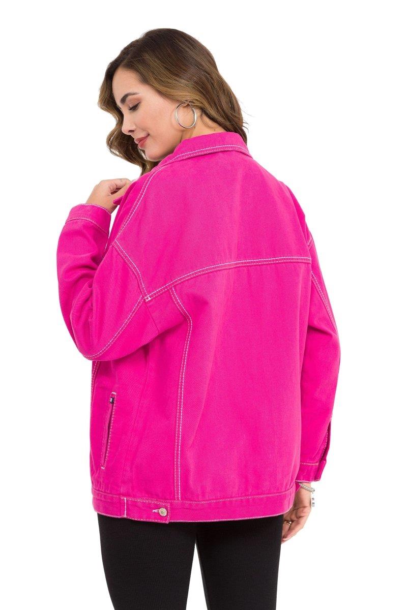 WJ211 Women's denim jacket with stylish, eye-catching elements