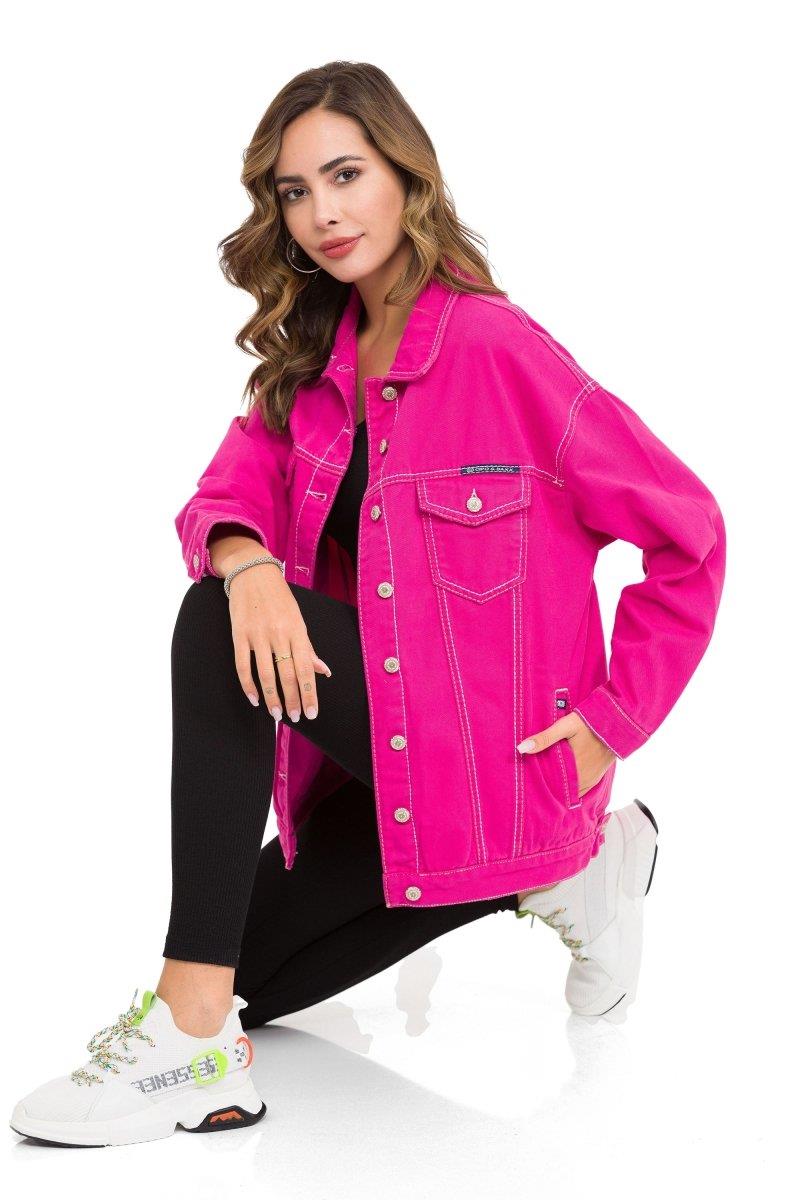 WJ211 Women's denim jacket with stylish, eye-catching elements