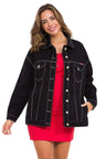 WJ211 Women's denim jacket with stylish, eye-catching elements