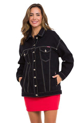 WJ211 Women's denim jacket with stylish, eye-catching elements