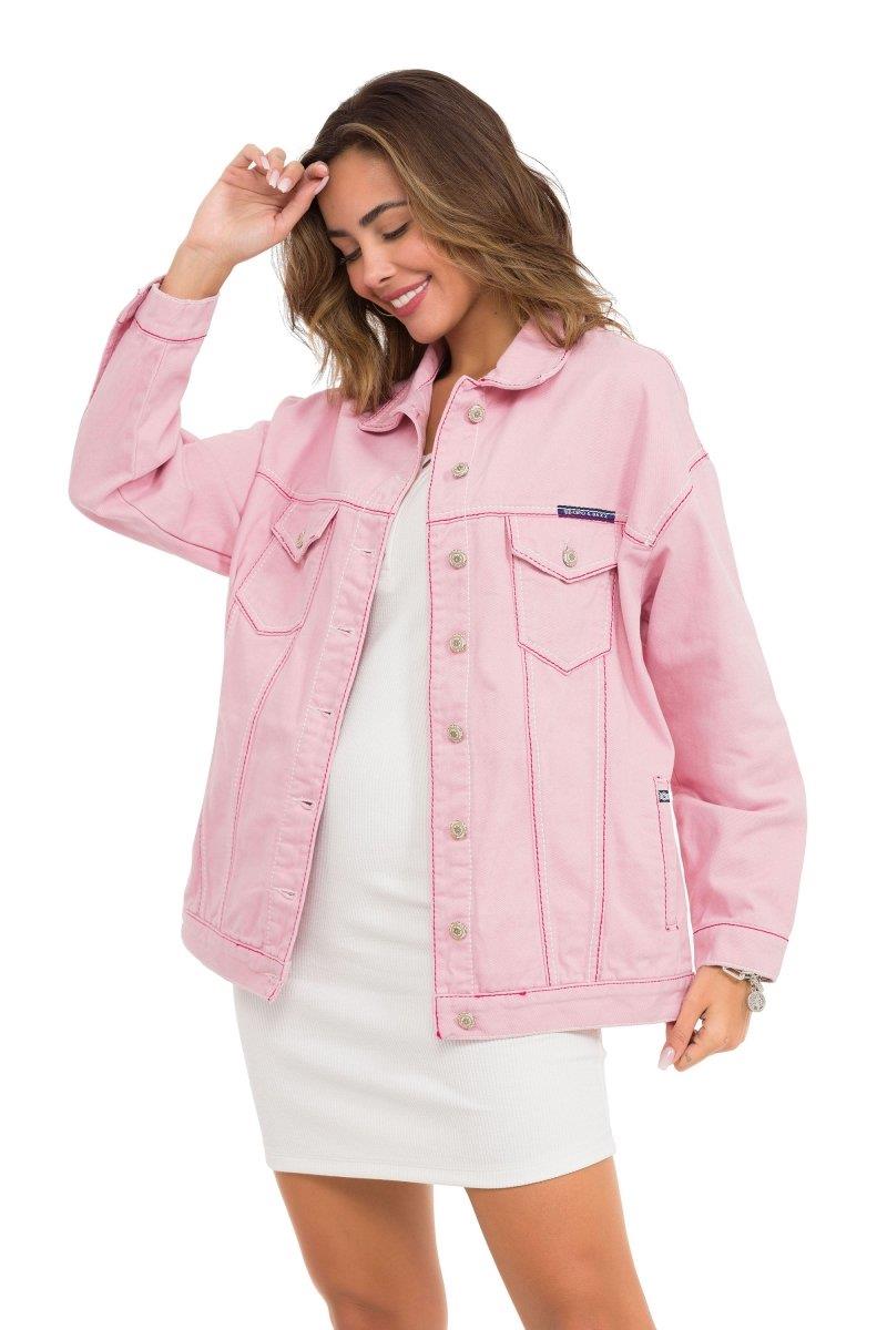 WJ211 Women's denim jacket with stylish, eye-catching elements