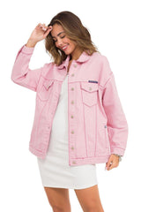 WJ211 Women's denim jacket with stylish, eye-catching elements