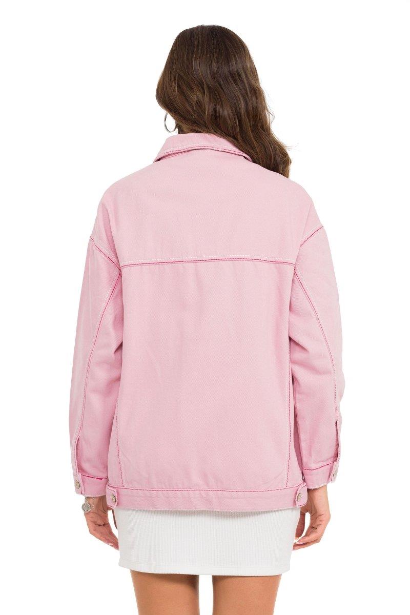 WJ211 Women's denim jacket with stylish, eye-catching elements