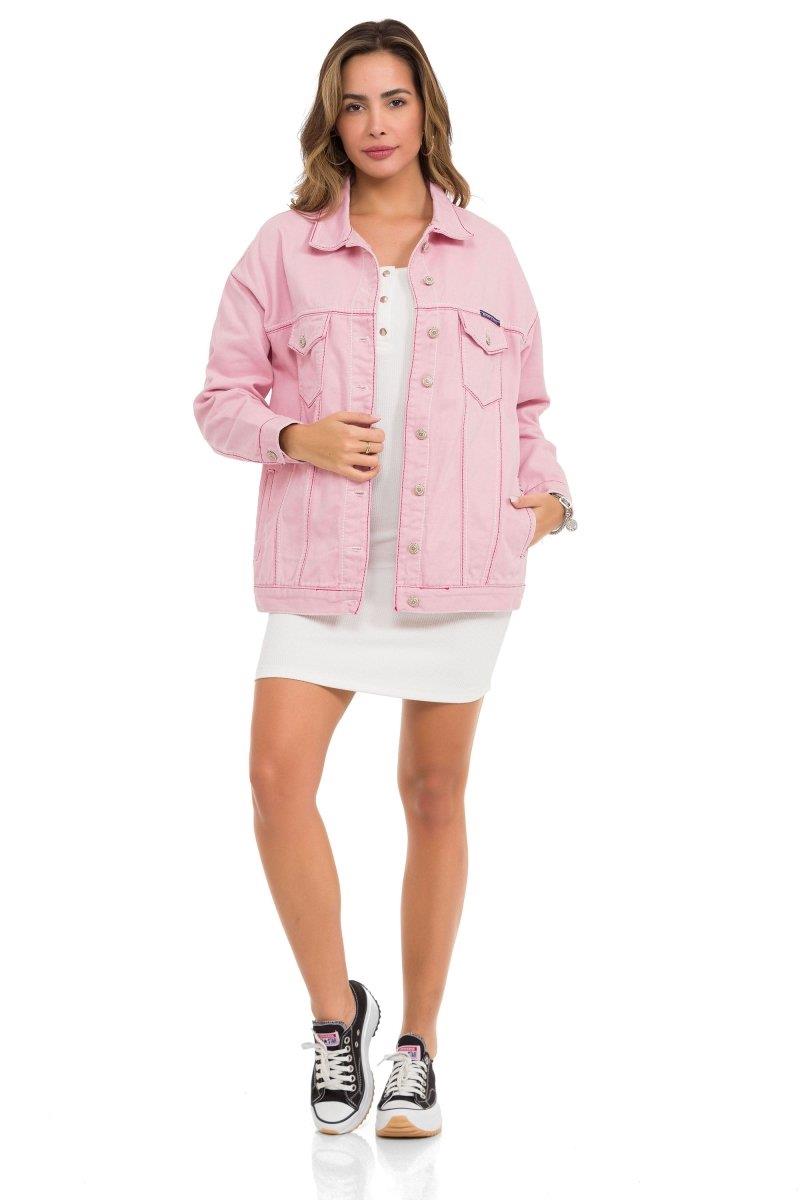 WJ211 Women's denim jacket with stylish, eye-catching elements