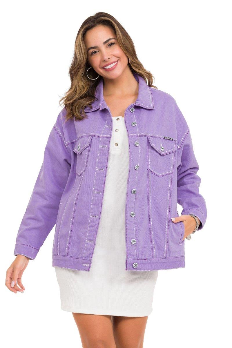 WJ211 Women's denim jacket with stylish, eye-catching elements