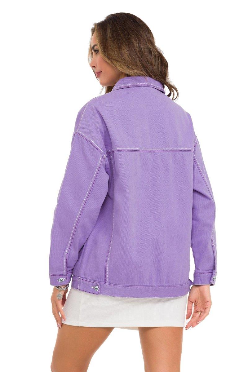 WJ211 Women's denim jacket with stylish, eye-catching elements