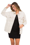 WJ211 Women's denim jacket with stylish, eye-catching elements