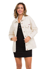 WJ211 Women's denim jacket with stylish, eye-catching elements