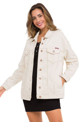 WJ211 Women's denim jacket with stylish, eye-catching elements