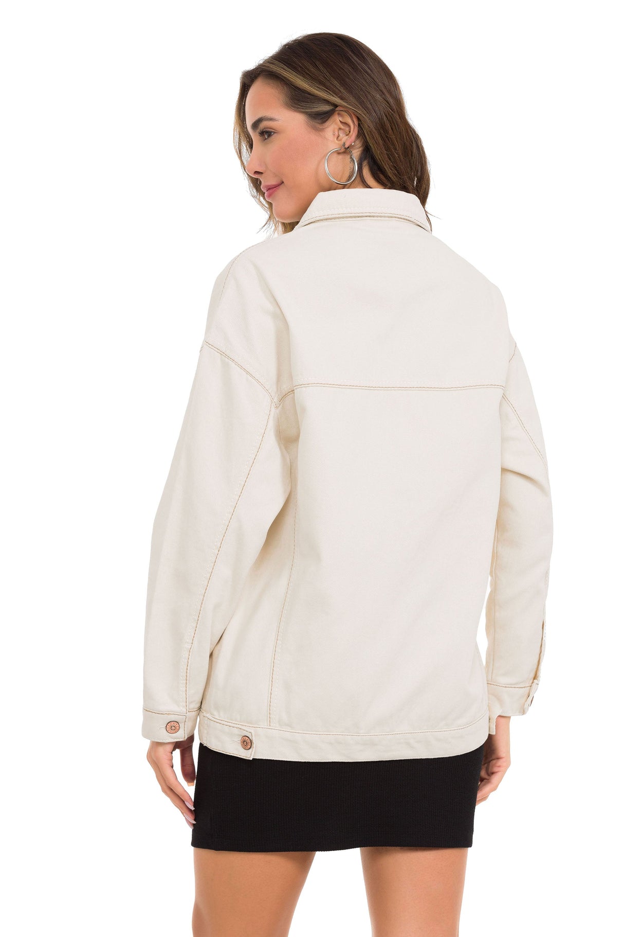 WJ211 Women's denim jacket with stylish, eye-catching elements