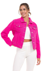 WJ212 Women's denim jacket with stylish, eye-catching elements