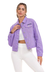 WJ212 Women's denim jacket with stylish, eye-catching elements