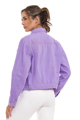 WJ212 Women's denim jacket with stylish, eye-catching elements