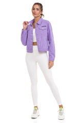 WJ212 Women's denim jacket with stylish, eye-catching elements