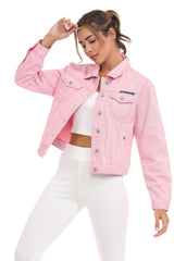 WJ212 Women's denim jacket with stylish, eye-catching elements