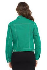 WJ212 Women's denim jacket with stylish, eye-catching elements
