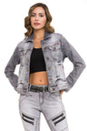 WJ212 Women's denim jacket with stylish, eye-catching elements