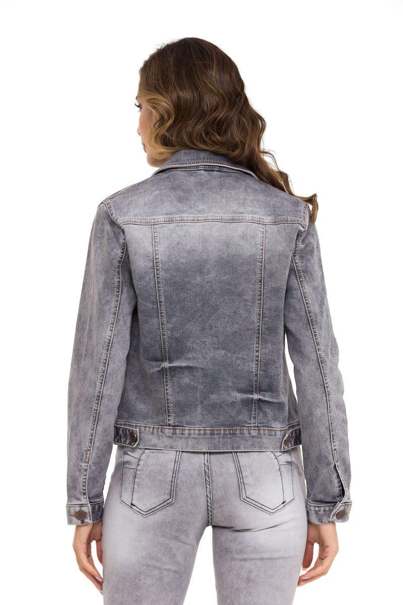 WJ212 Women's denim jacket with stylish, eye-catching elements