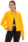 WJ212 Women's denim jacket with stylish, eye-catching elements