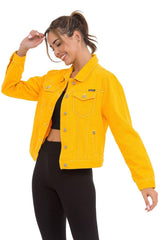 WJ212 Women's denim jacket with stylish, eye-catching elements