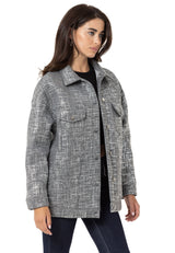 WJ222 Women's jacket with striped pattern in a glossy finish