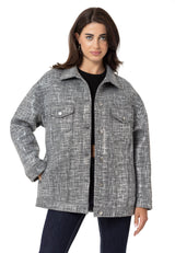 WJ222 Women's jacket with striped pattern in a glossy finish