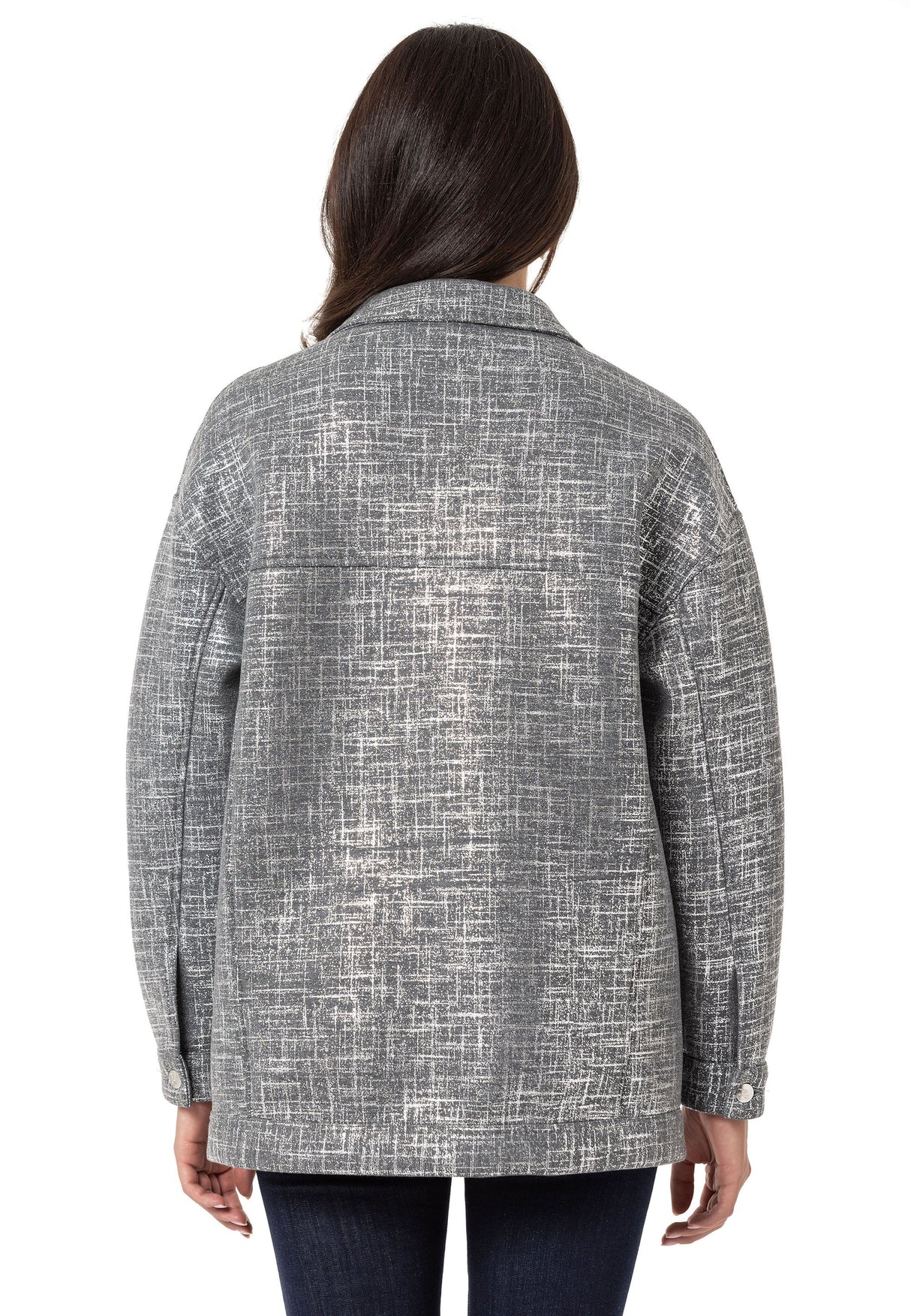 WJ222 Women's jacket with striped pattern in a glossy finish