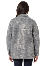 WJ222 Women's jacket with striped pattern in a glossy finish
