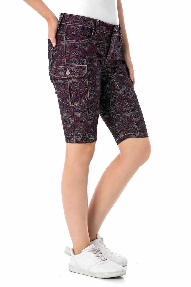WK180 Women's Capri Shorts with trendy all-over pattern