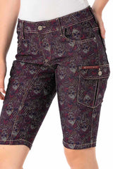 WK180 Women's Capri Shorts with trendy all-over pattern