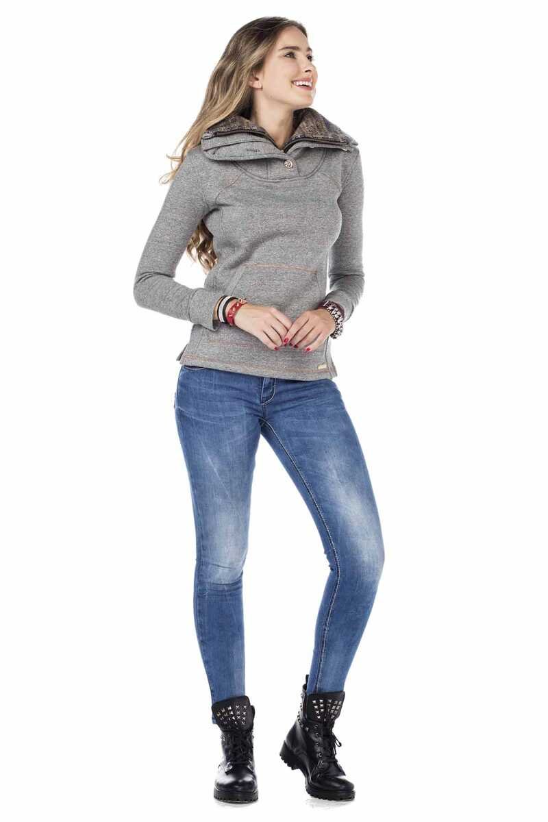WL188 Women's fleece shirt with cozy collar
