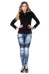 WL188 Women's fleece shirt with cozy collar