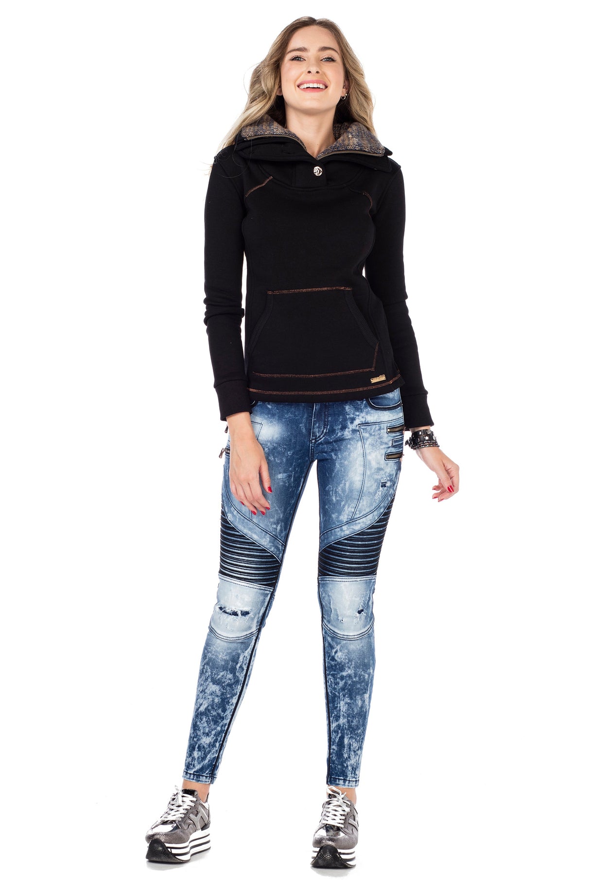 WL188 Women's fleece shirt with cozy collar