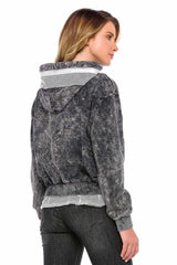 WL207 Women's hooded sweatshirt in a sporty college look