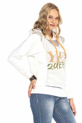 WL240 women's hooded sweatshirt with a sophisticated mesh design