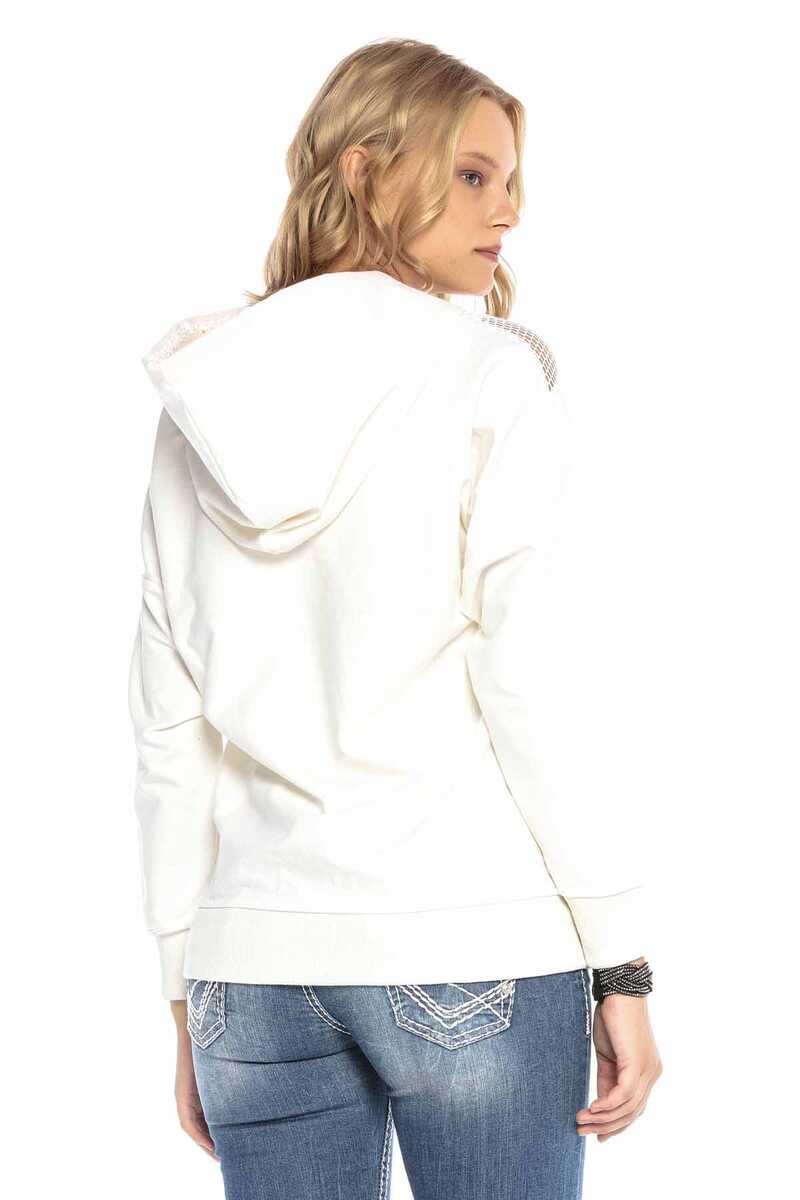WL240 women's hooded sweatshirt with a sophisticated mesh design