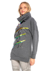 WL242 Women's sweatshirt with high collar