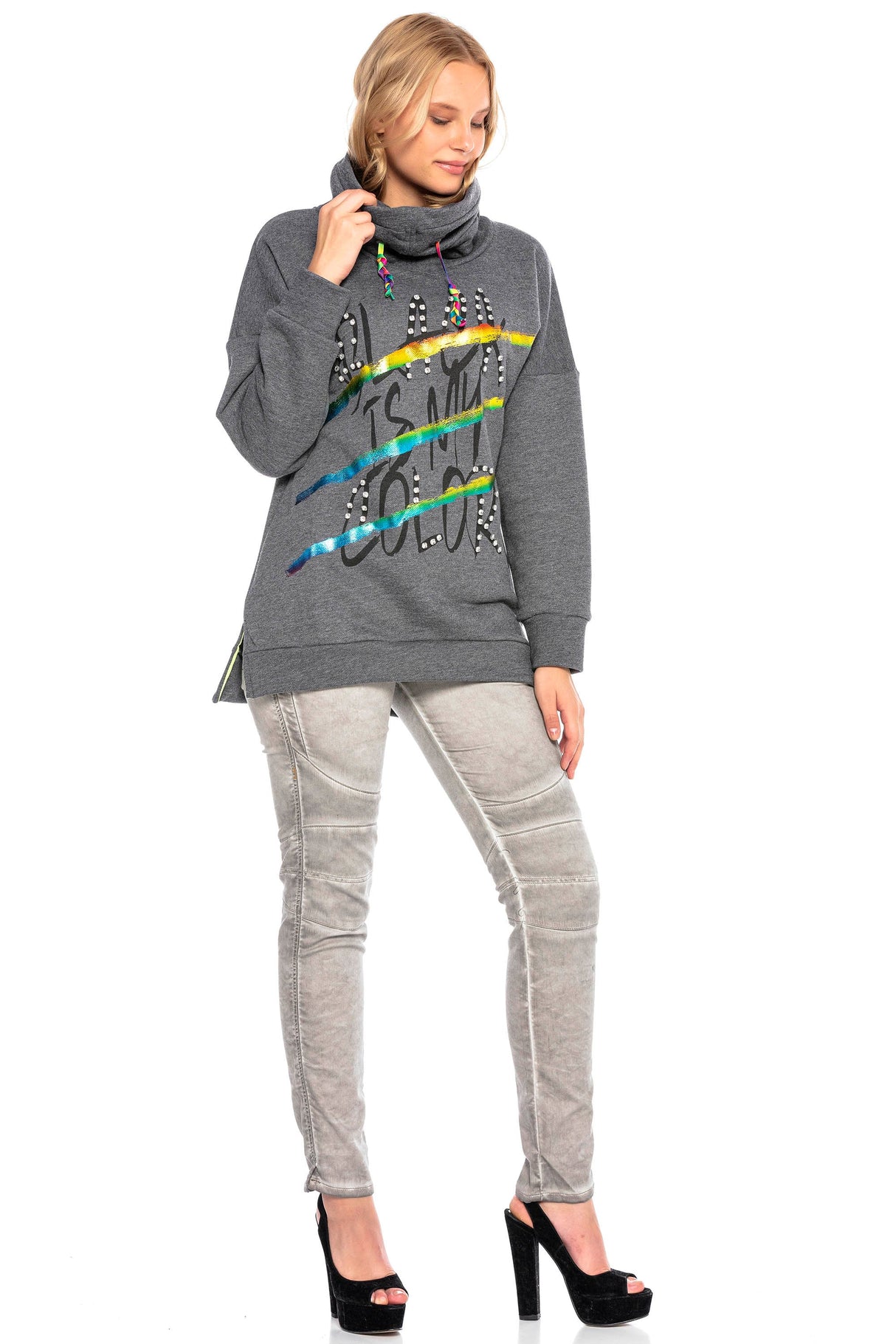 WL242 Women's sweatshirt with high collar