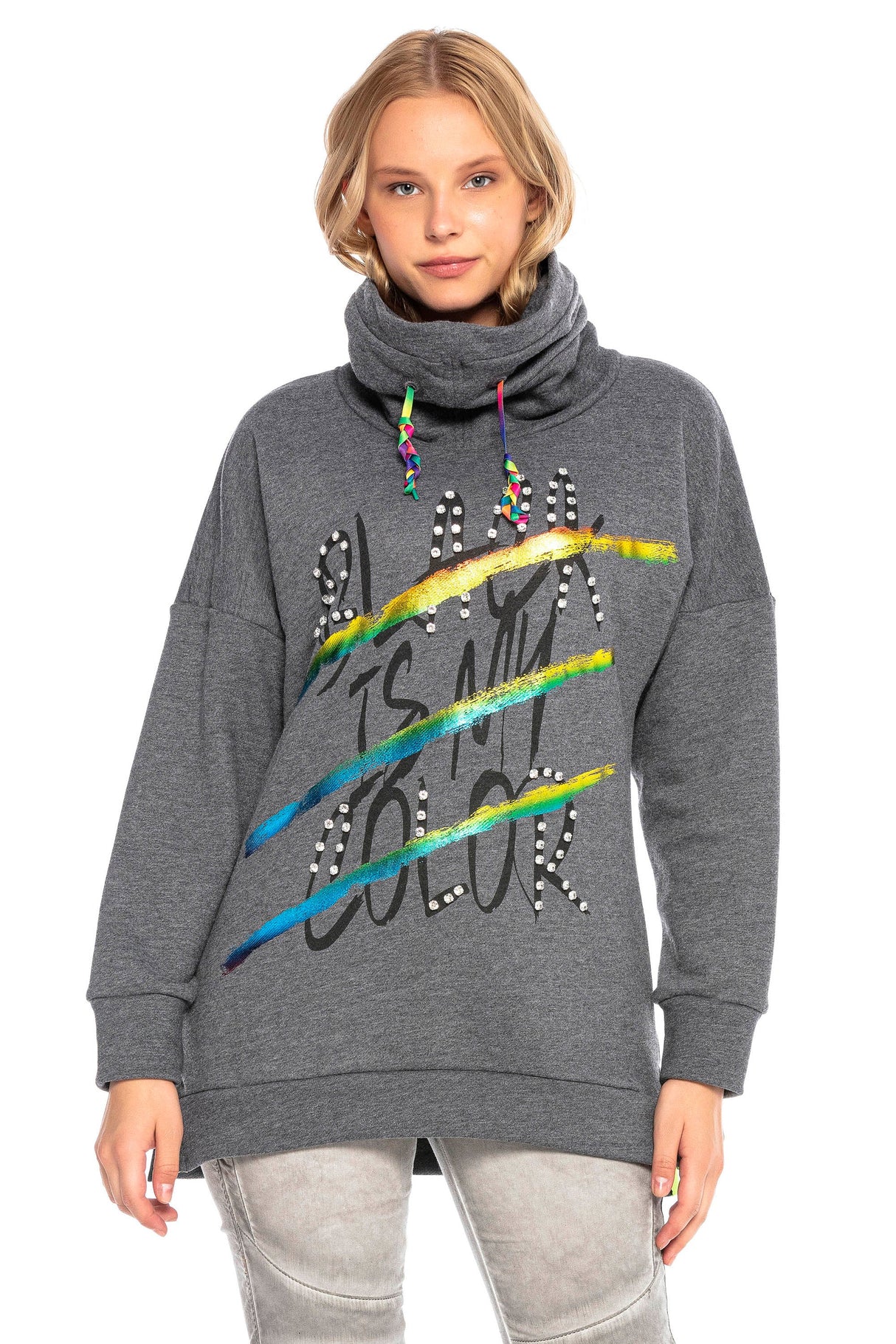WL242 Women's sweatshirt with high collar