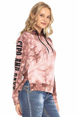 WL255 Women's hooded sweatshirt with stylish batik pattern
