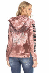WL255 Women's hooded sweatshirt with stylish batik pattern