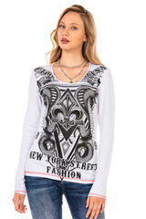 WL285 Women's long-sleeved shirt with large front print