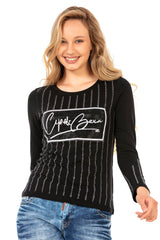 WL289 Women's long-sleeved shirt with fashionable front print