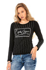 WL289 Women's long-sleeved shirt with fashionable front print