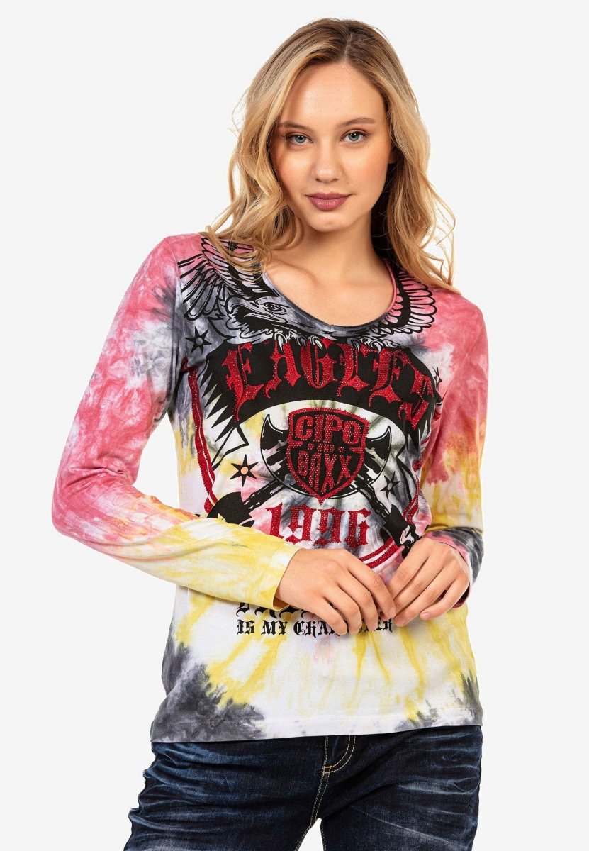 WL291 women's long-sleeved shirt with cool brand print