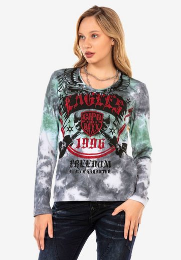 WL291 women's long-sleeved shirt with cool brand print